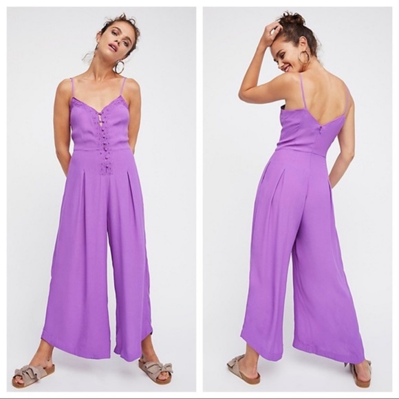 Free People Pants - Free People Eileen Jumpsuit purple 10 NWT